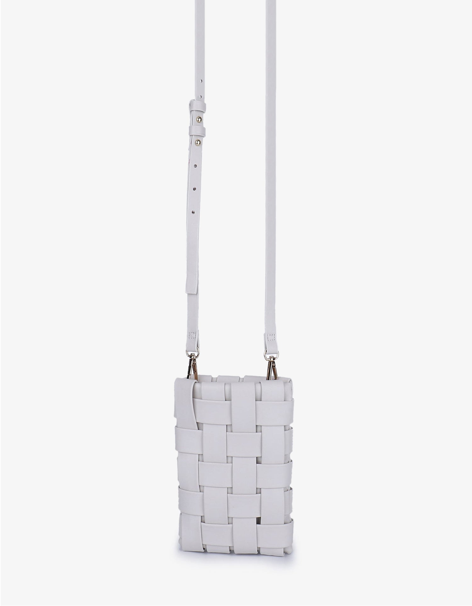 LINDY WOVEN CELLPHONE OFF-WHITE