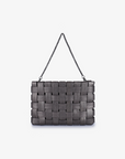 Lindy woven clutch bag with chain strap by Remi and Reid.