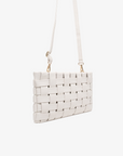 LINDY CLUTCH WOVEN LARGE OFF WHITE