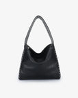 PASCAL SHOULDER STUDDED VEGAN BLACK NICKEL