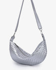 PEPPA CONVERTIBLE LARGE WOVEN SLING HI SHINE SILVER