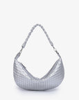 PEPPA CONVERTIBLE LARGE WOVEN SLING HI SHINE SILVER