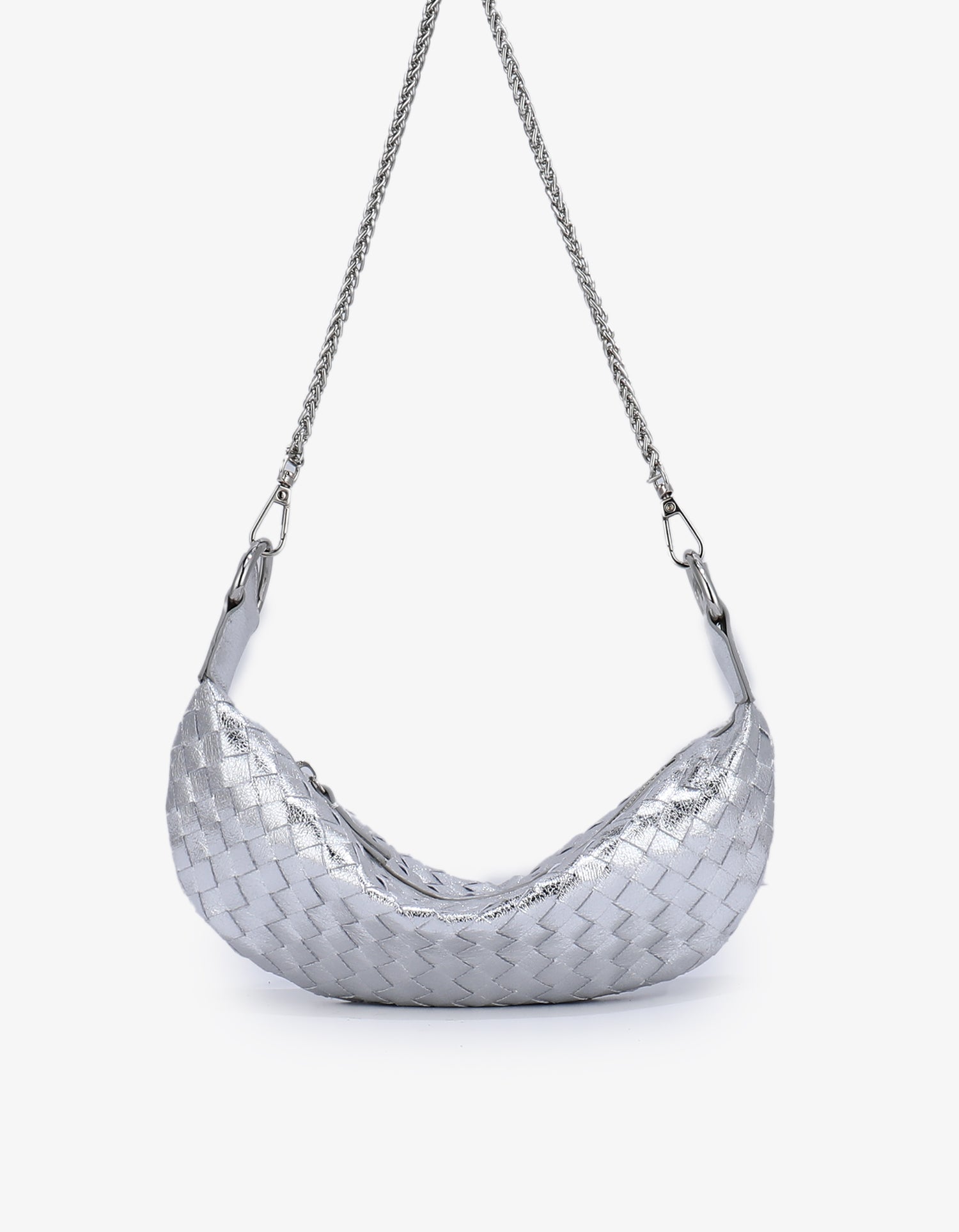 PEPPA CONVERTIBLE MINI SLING HI SHINE SILVER