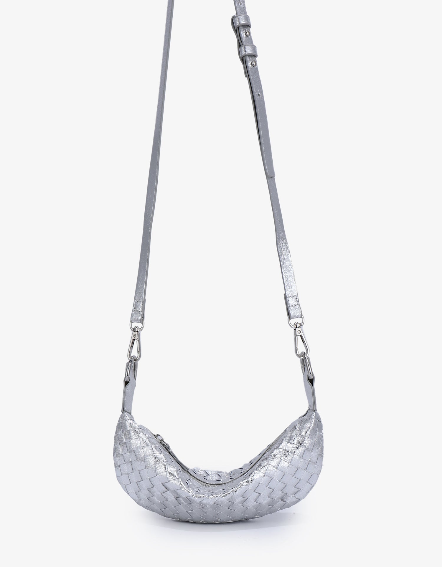 PEPPA CONVERTIBLE MINI SLING HI SHINE SILVER