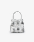 PERRIE BUCKET MINI WOVEN SQUARE HI SHINE SILVER
