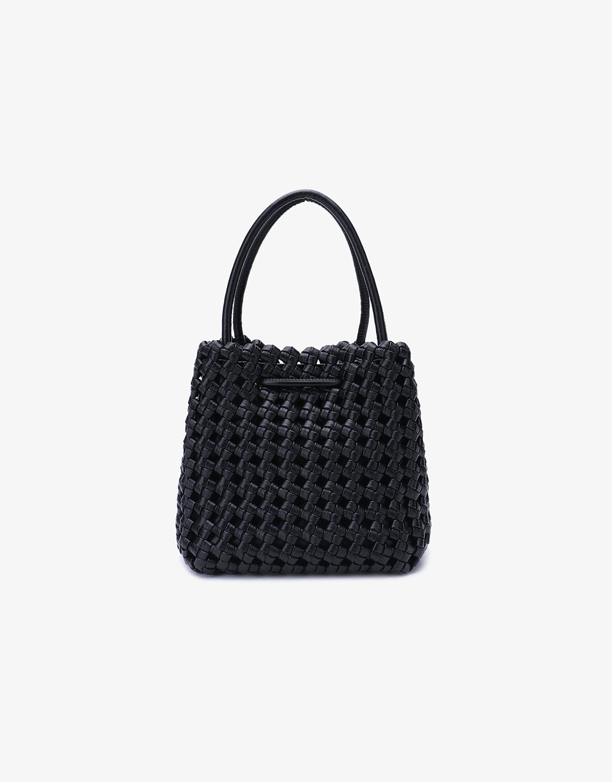 PERRIE BUCKET MINI WOVEN SQUARE BLACK