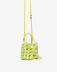 PERRIE BUCKET MINI WOVEN SQUARE CITRUS