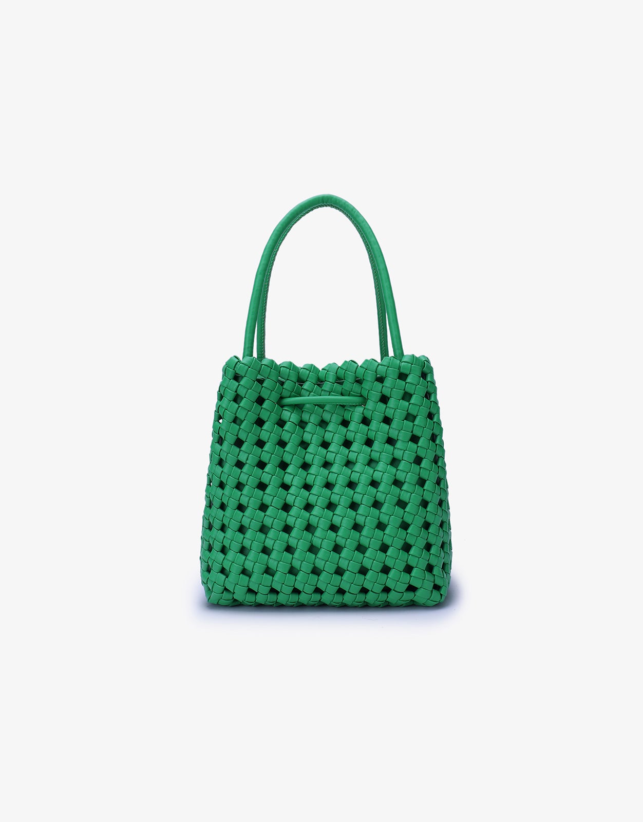 PERRIE BUCKET MINI WOVEN SQUARE GREEN