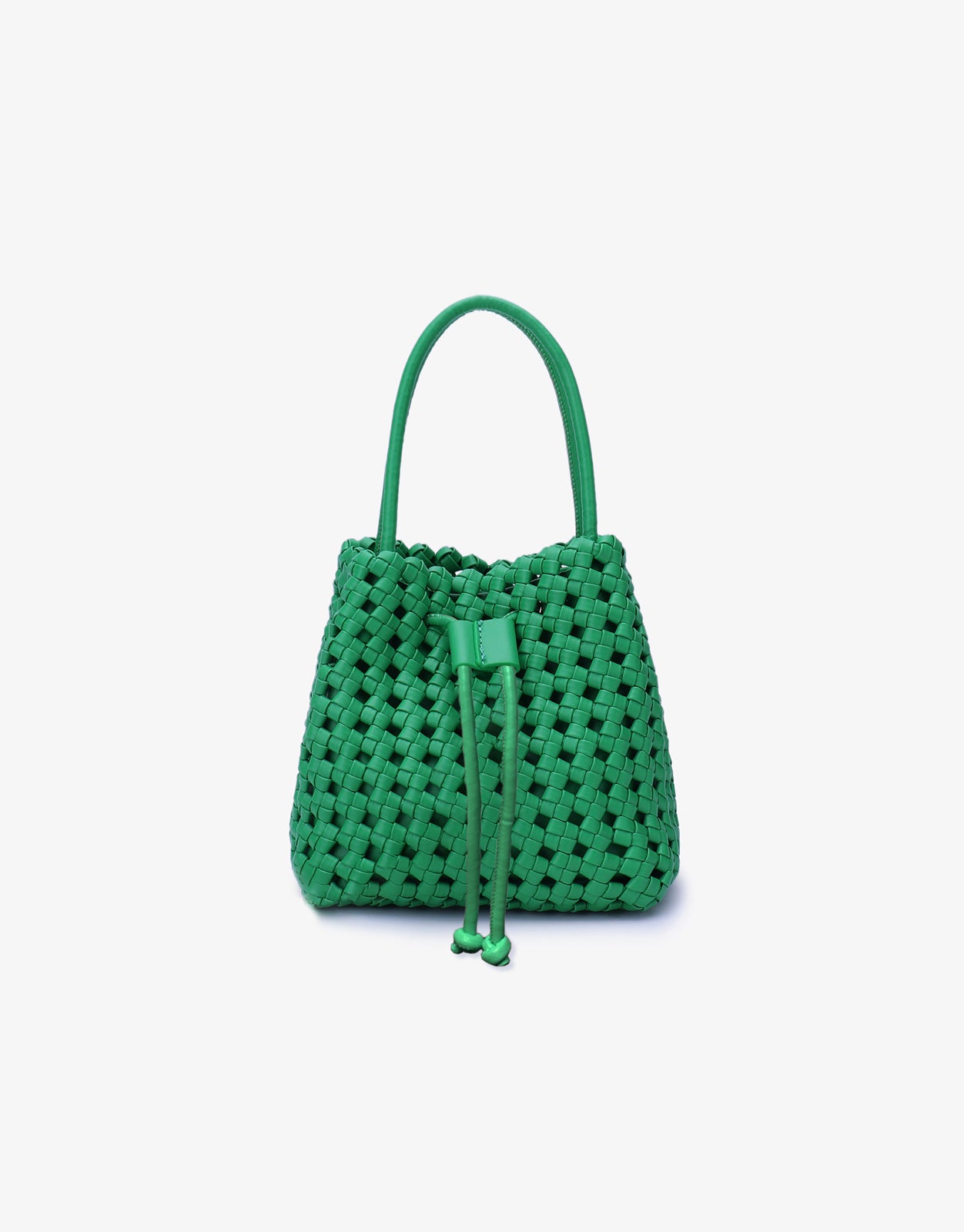 PERRIE BUCKET MINI WOVEN SQUARE GREEN