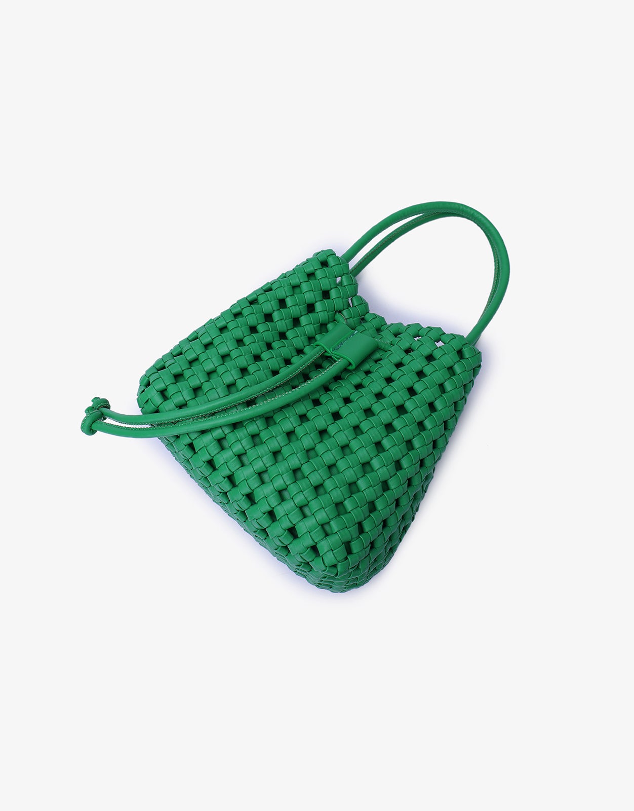 PERRIE BUCKET MINI WOVEN SQUARE GREEN