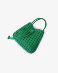 PERRIE BUCKET MINI WOVEN SQUARE GREEN