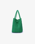 PERRIE BUCKET MINI WOVEN SQUARE GREEN