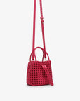 PERRIE BUCKET MINI WOVEN SQUARE MAGENTA