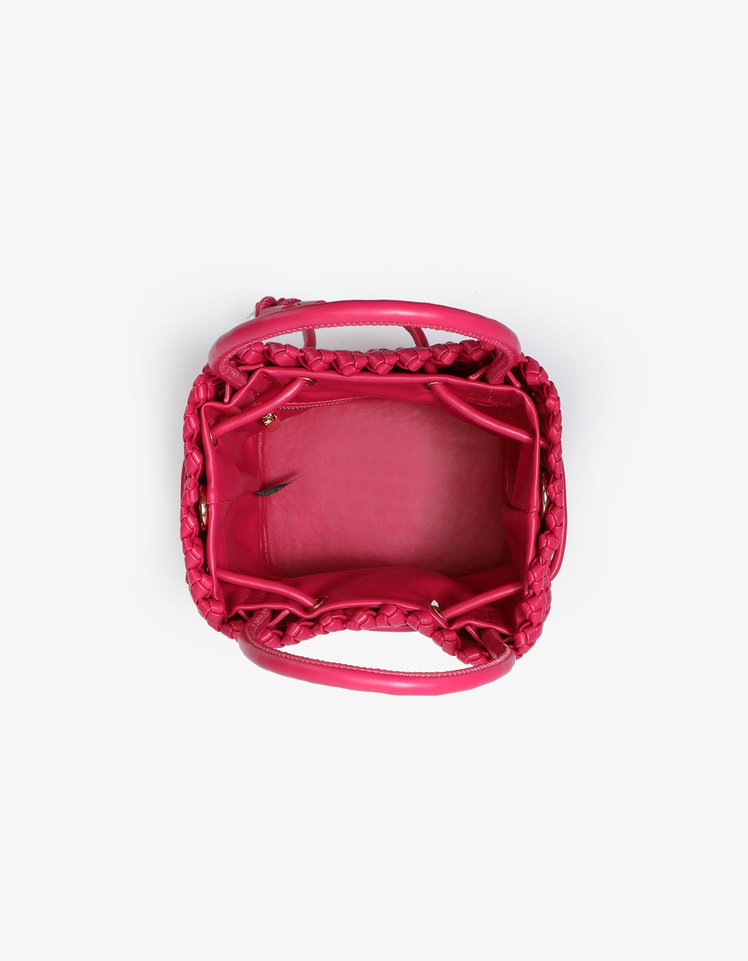 PERRIE BUCKET MINI WOVEN SQUARE MAGENTA