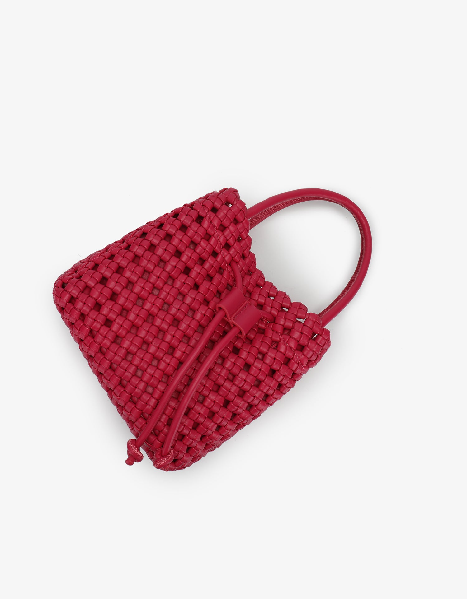 PERRIE BUCKET MINI WOVEN SQUARE MAGENTA
