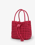 PERRIE BUCKET MINI WOVEN SQUARE MAGENTA