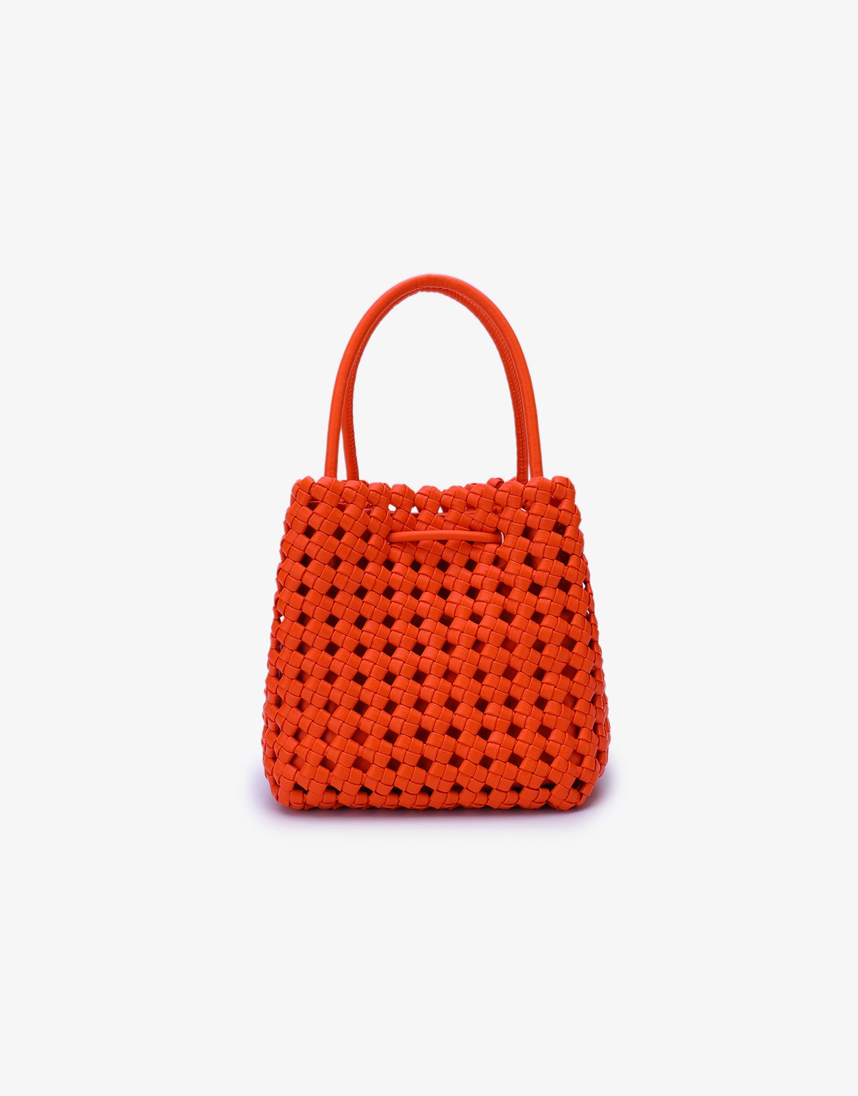 PERRIE BUCKET MINI WOVEN SQUARE ORANGE