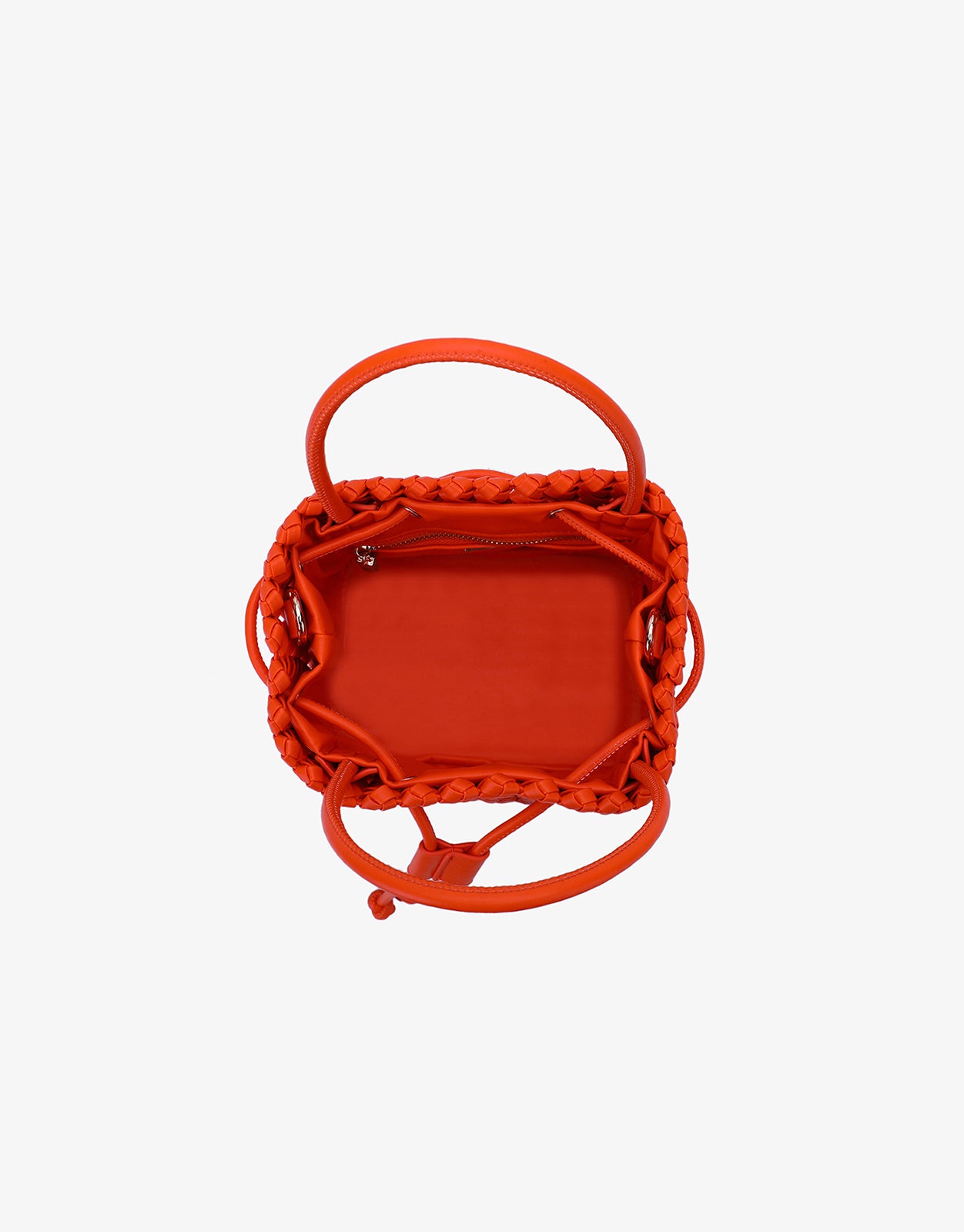 PERRIE BUCKET MINI WOVEN SQUARE ORANGE