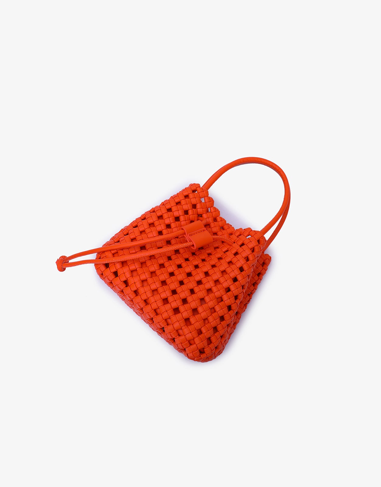 PERRIE BUCKET MINI WOVEN SQUARE ORANGE