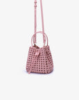 PERRIE BUCKET MINI WOVEN SQUARE BALLET PINK