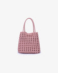 PERRIE BUCKET MINI WOVEN SQUARE BALLET PINK