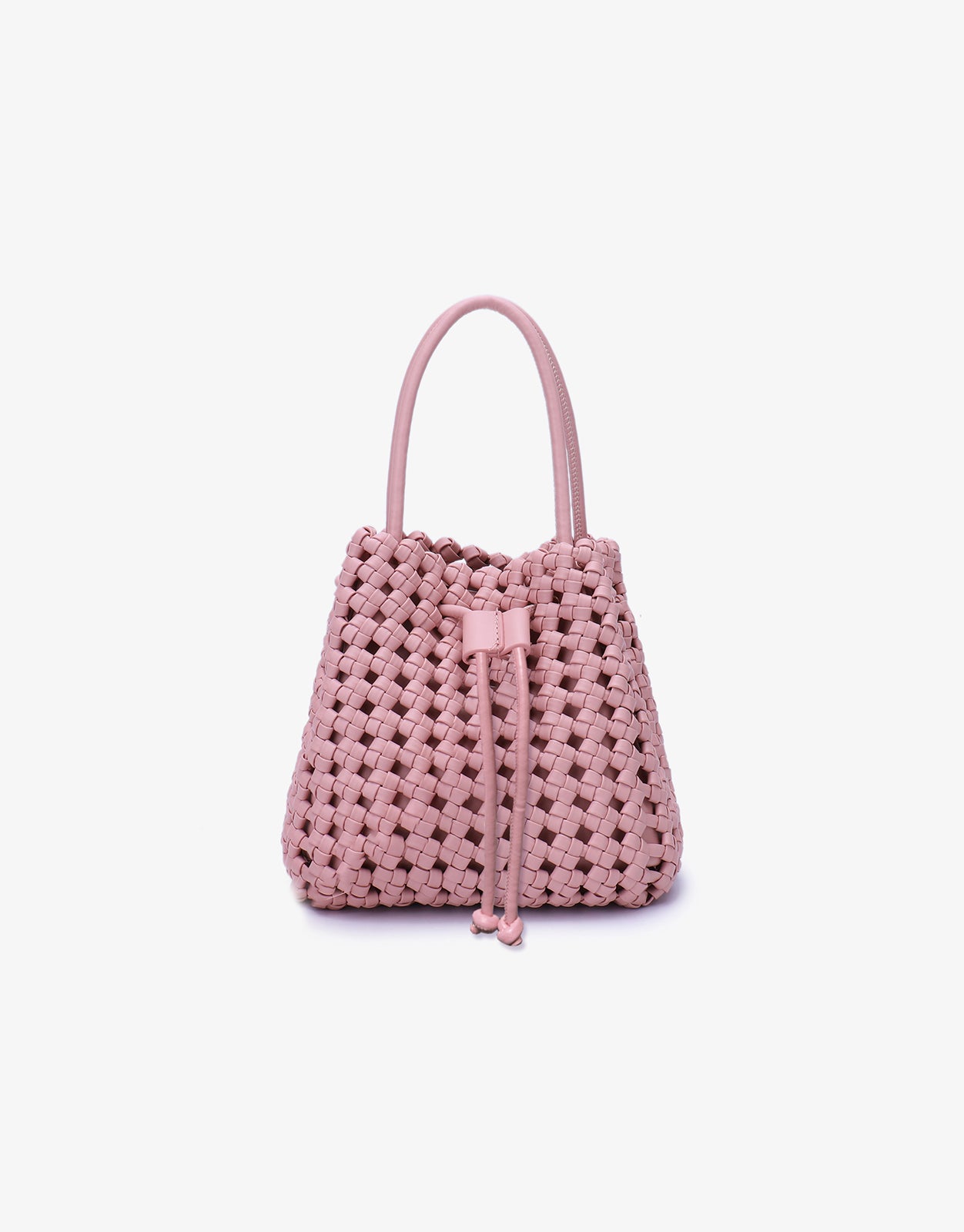 PERRIE BUCKET MINI WOVEN SQUARE BALLET PINK