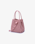 PERRIE BUCKET MINI WOVEN SQUARE BALLET PINK