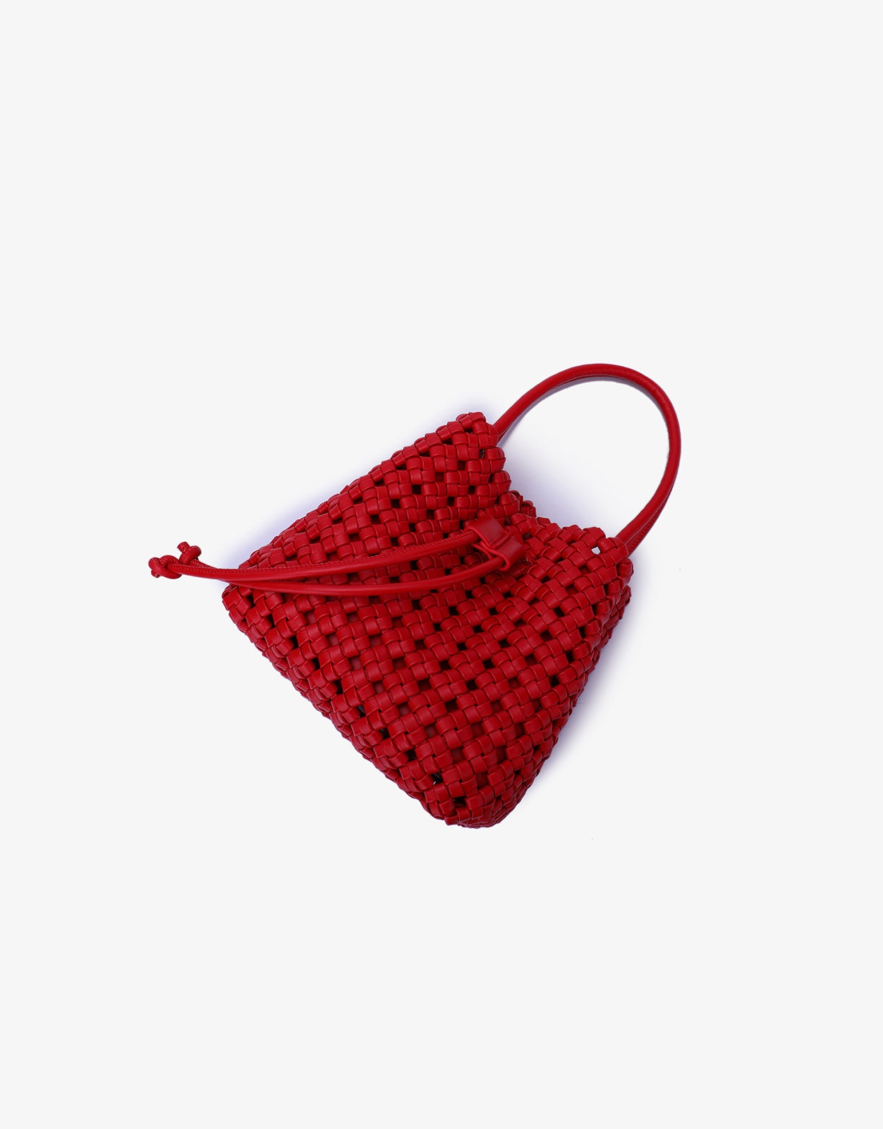 PERRIE BUCKET MINI WOVEN SQUARE RED