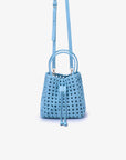 PERRIE BUCKET MINI WOVEN SQUARE SKY BLUE