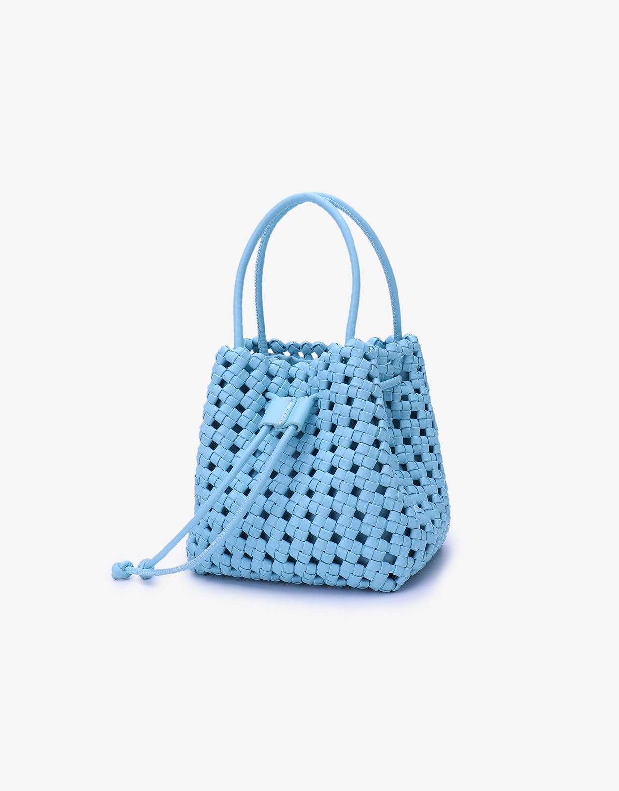 PERRIE BUCKET MINI WOVEN SQUARE SKY BLUE