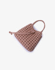 PERRIE BUCKET MINI WOVEN SQUARE LIGHT TAN