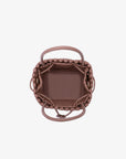 PERRIE BUCKET MINI WOVEN SQUARE LIGHT TAN