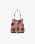 PERRIE BUCKET MINI WOVEN SQUARE LIGHT TAN