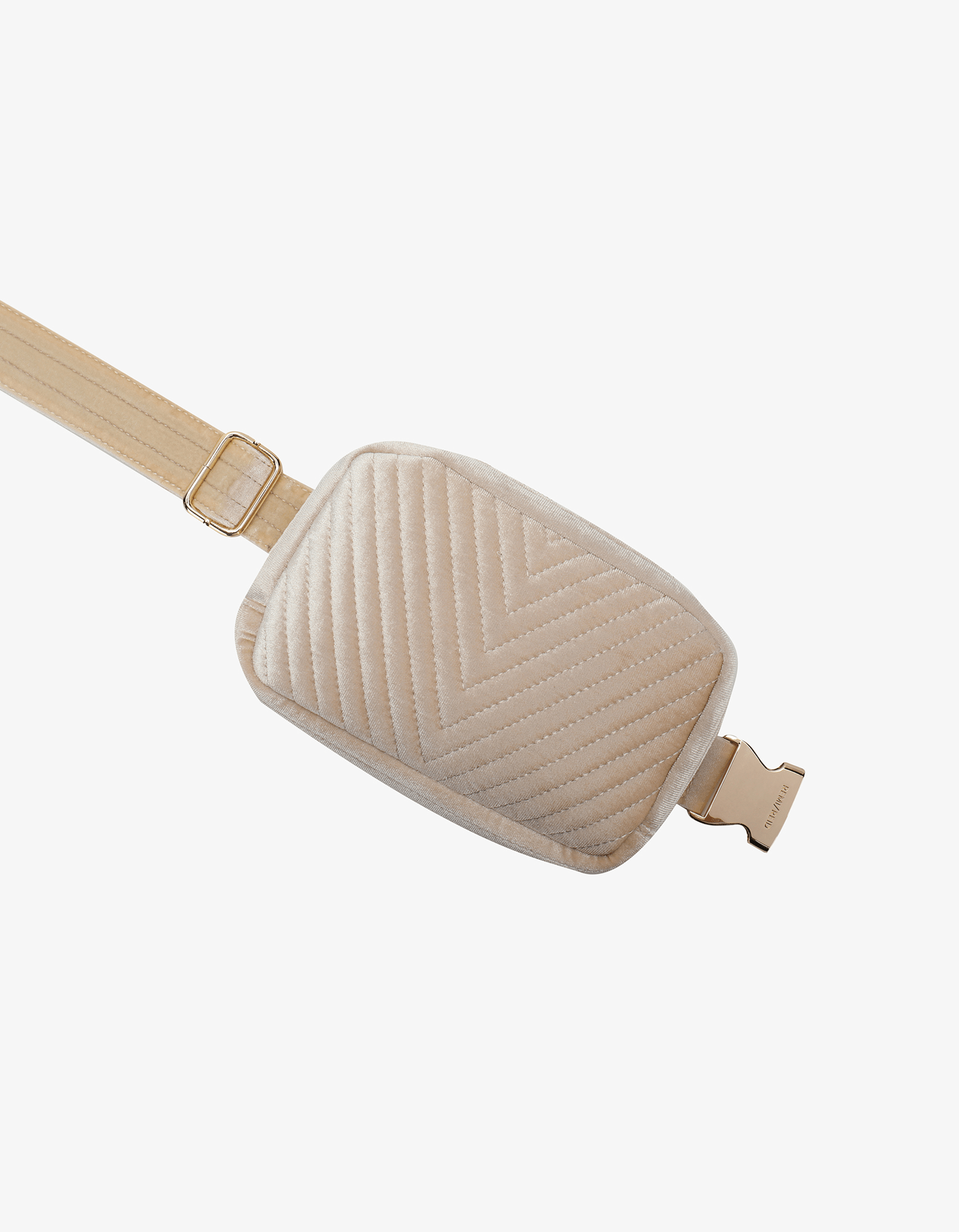 AERIN VELVET QUILTED BELT BAG CREAM - REMI/REID