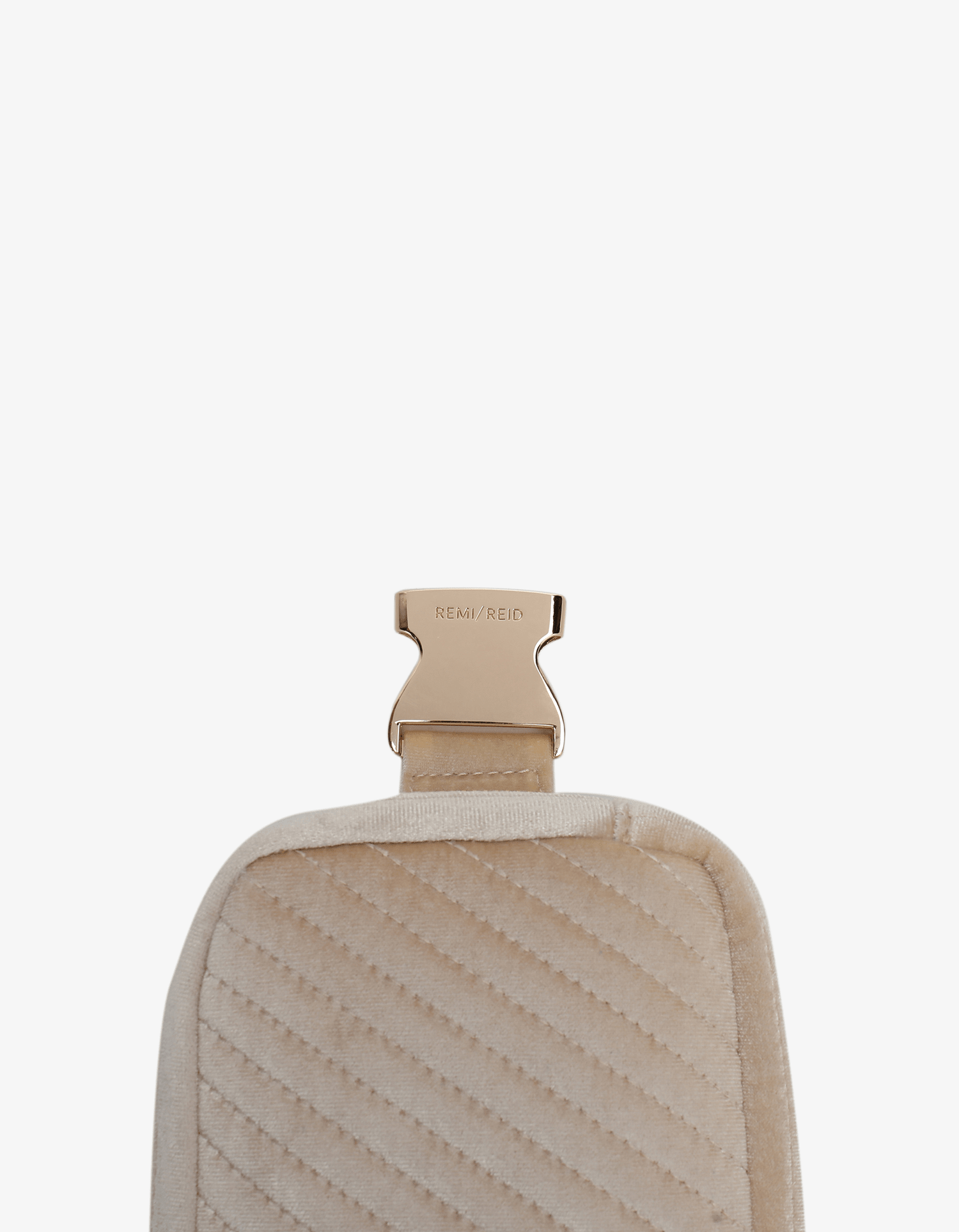 AERIN VELVET QUILTED BELT BAG CREAM - REMI/REID