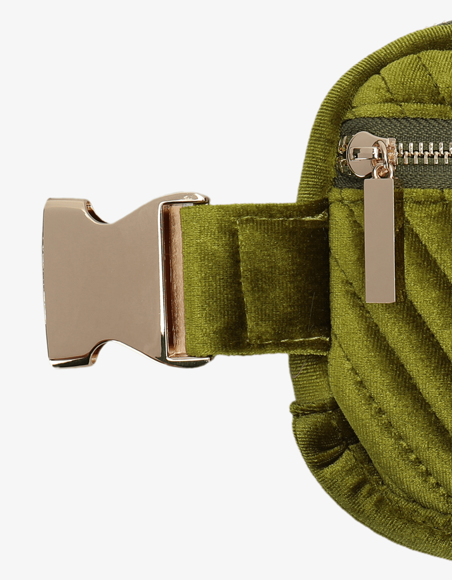 AERIN VELVET QUILTED BELT BAG DARK CHARTREUSE - REMI/REID