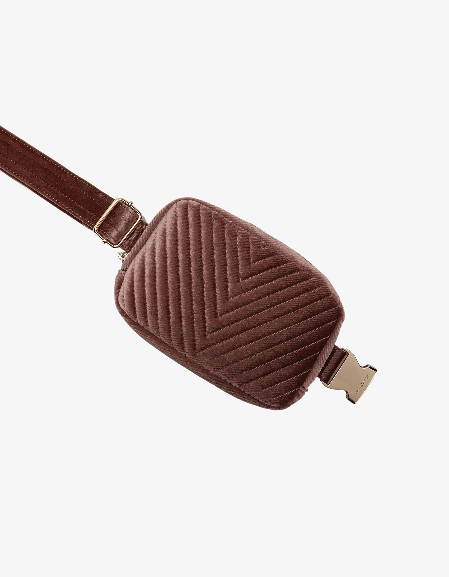 AERIN VELVET QUILTED BELT BAG DARK ROSE - REMI/REID