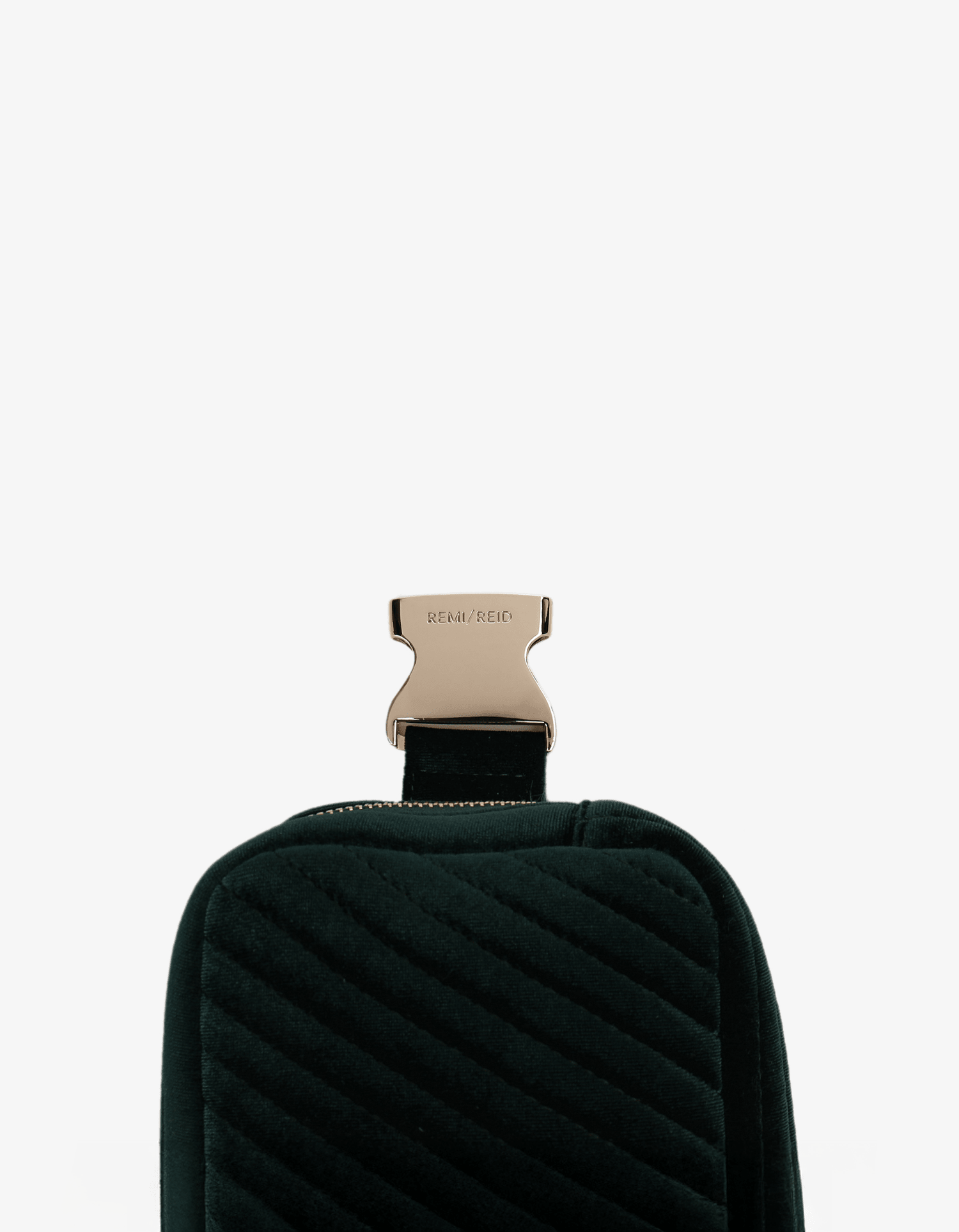 AERIN VELVET QUILTED BELT BAG EMERALD - REMI/REID