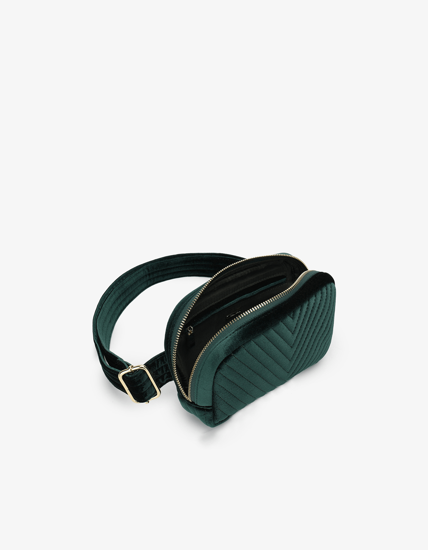 AERIN VELVET QUILTED BELT BAG EMERALD - REMI/REID