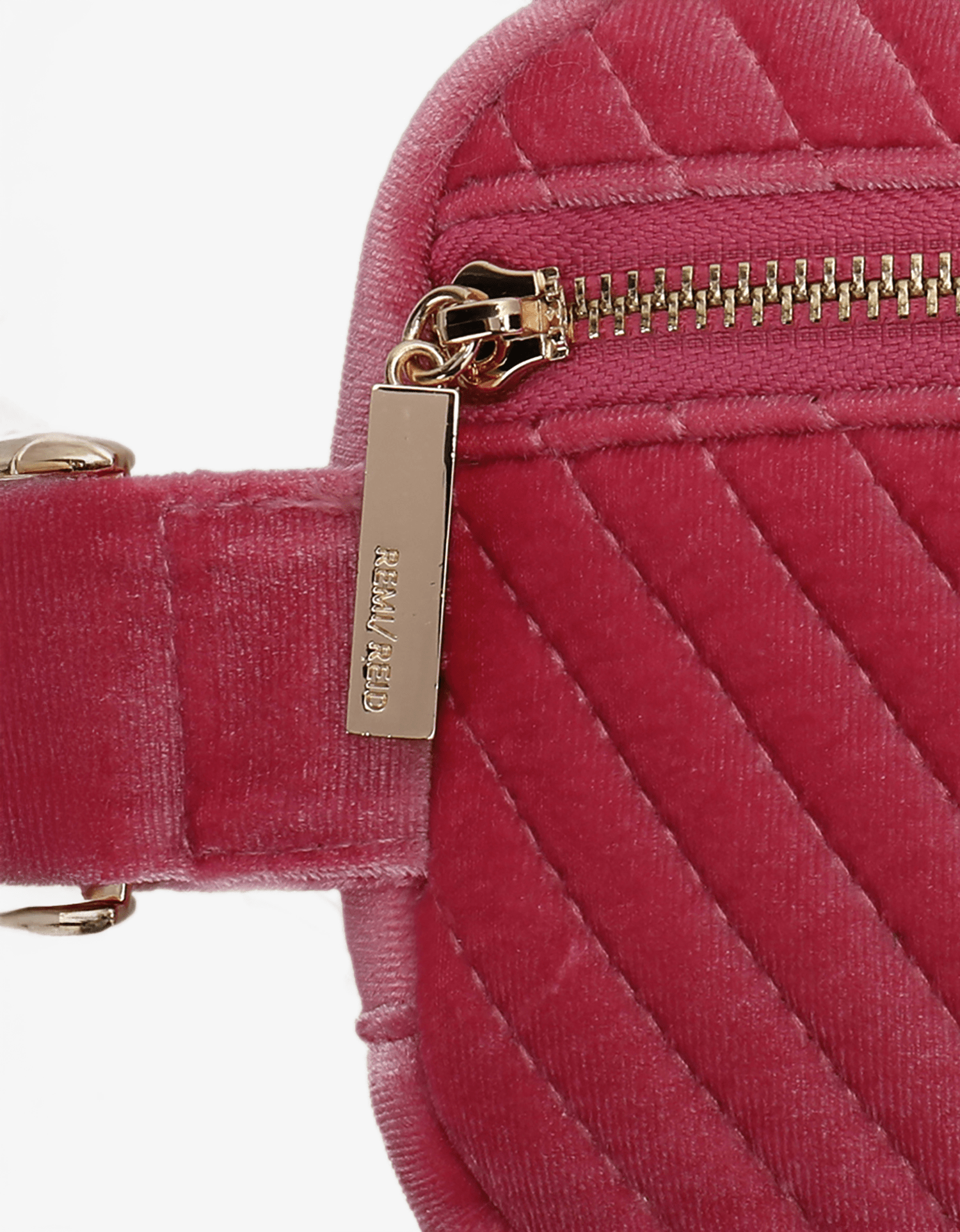 AERIN VELVET QUILTED BELT BAG HOT PINK - REMI/REID