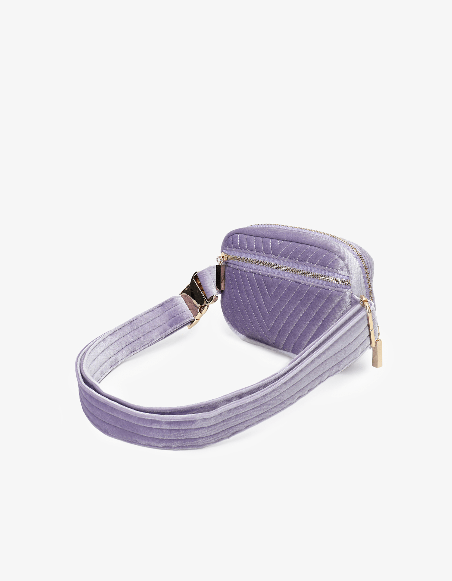 AERIN VELVET QUILTED BELT BAG LAVENDER - REMI/REID