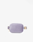 AERIN VELVET QUILTED BELT BAG LAVENDER - REMI/REID