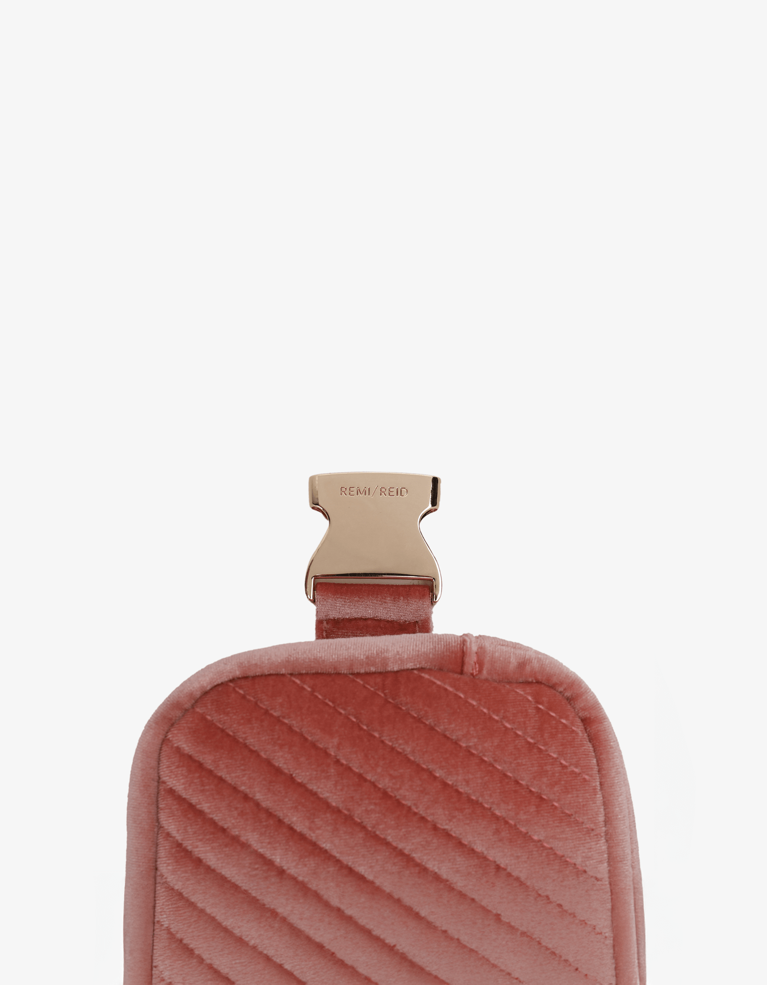 AERIN VELVET QUILTED BELT BAG PINK - REMI/REID