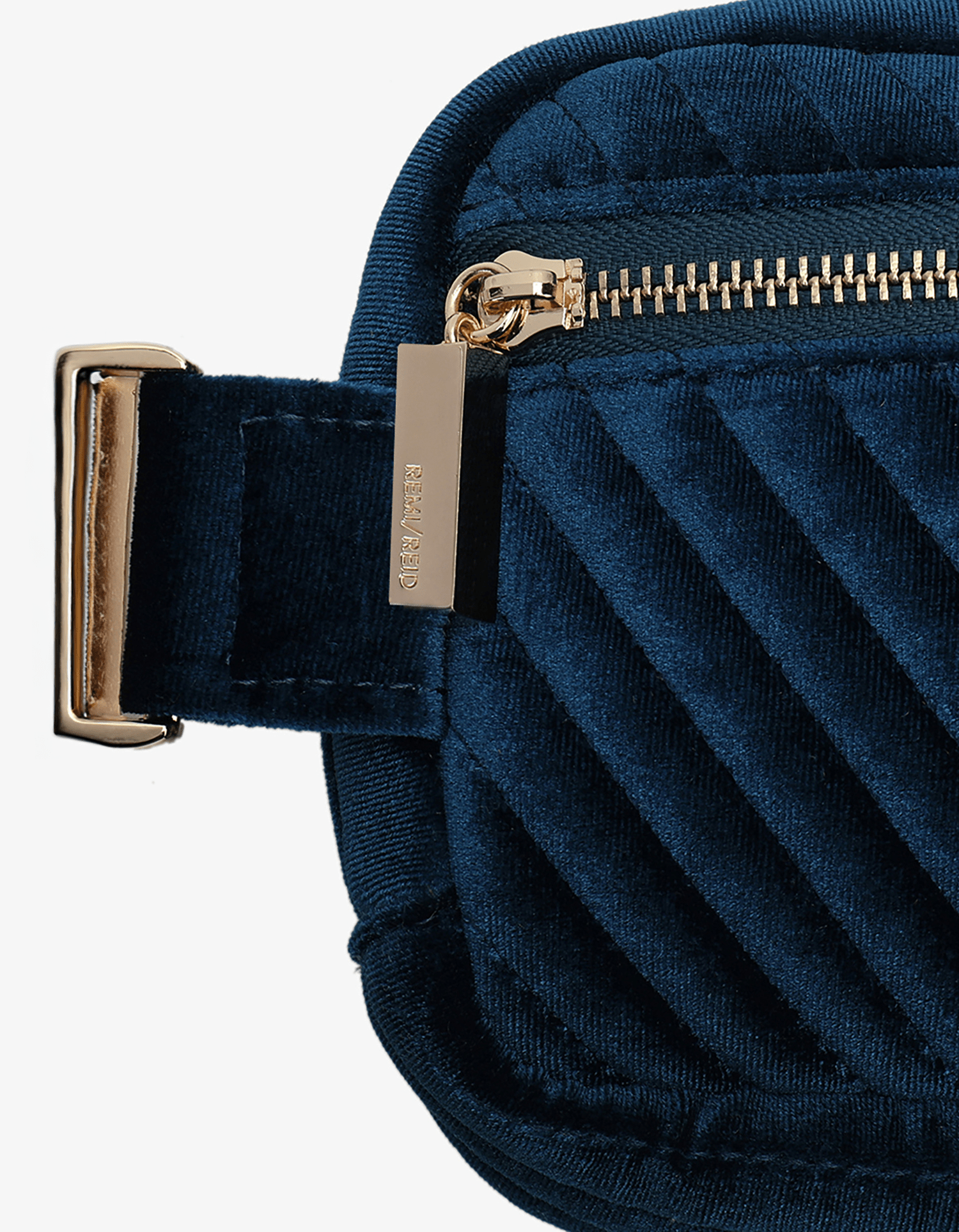 AERIN VELVET QUILTED BELT BAG TEAL - REMI/REID