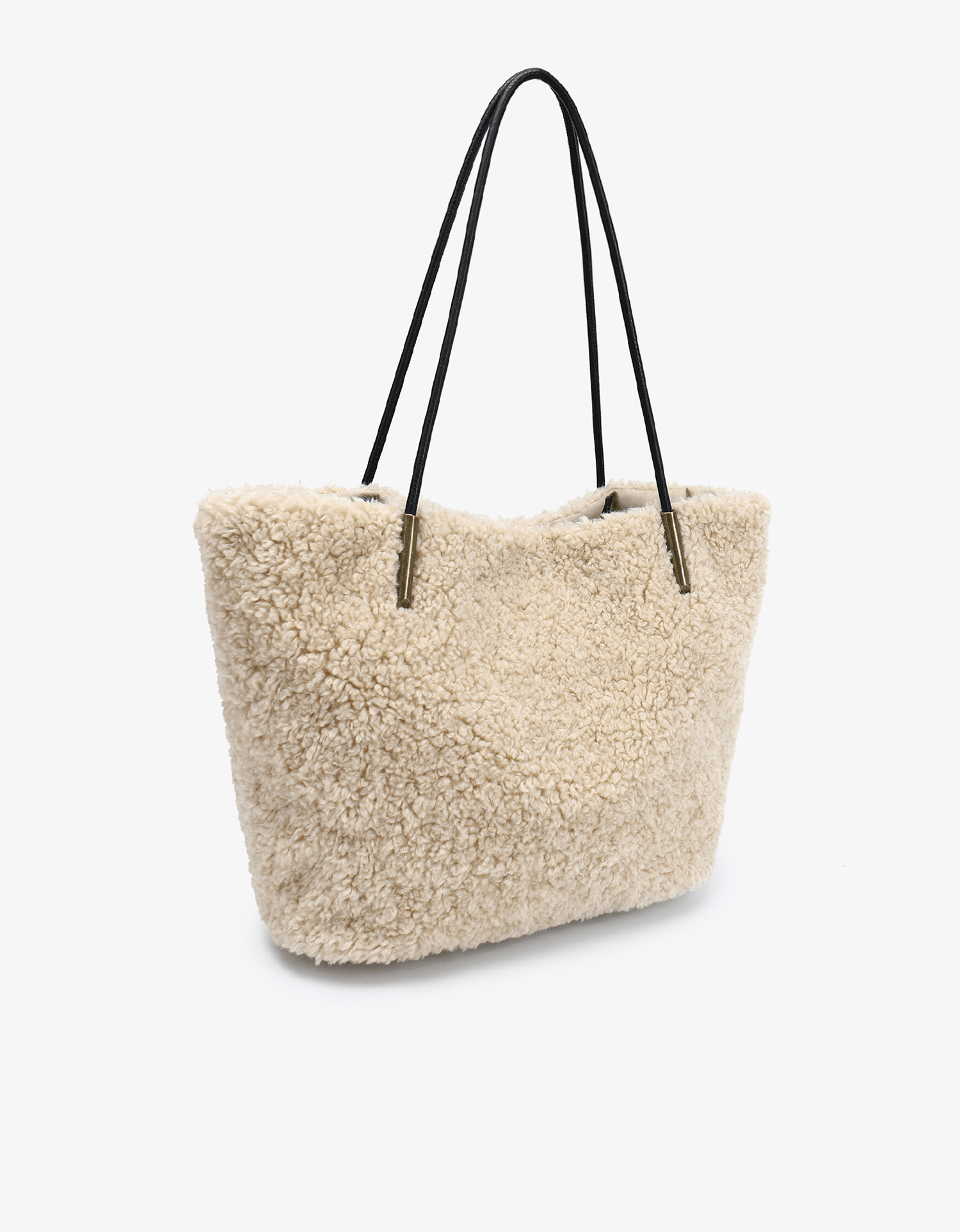 AKIMBO EAST WEST TOTE SHEARLING CREAM - REMI/REID
