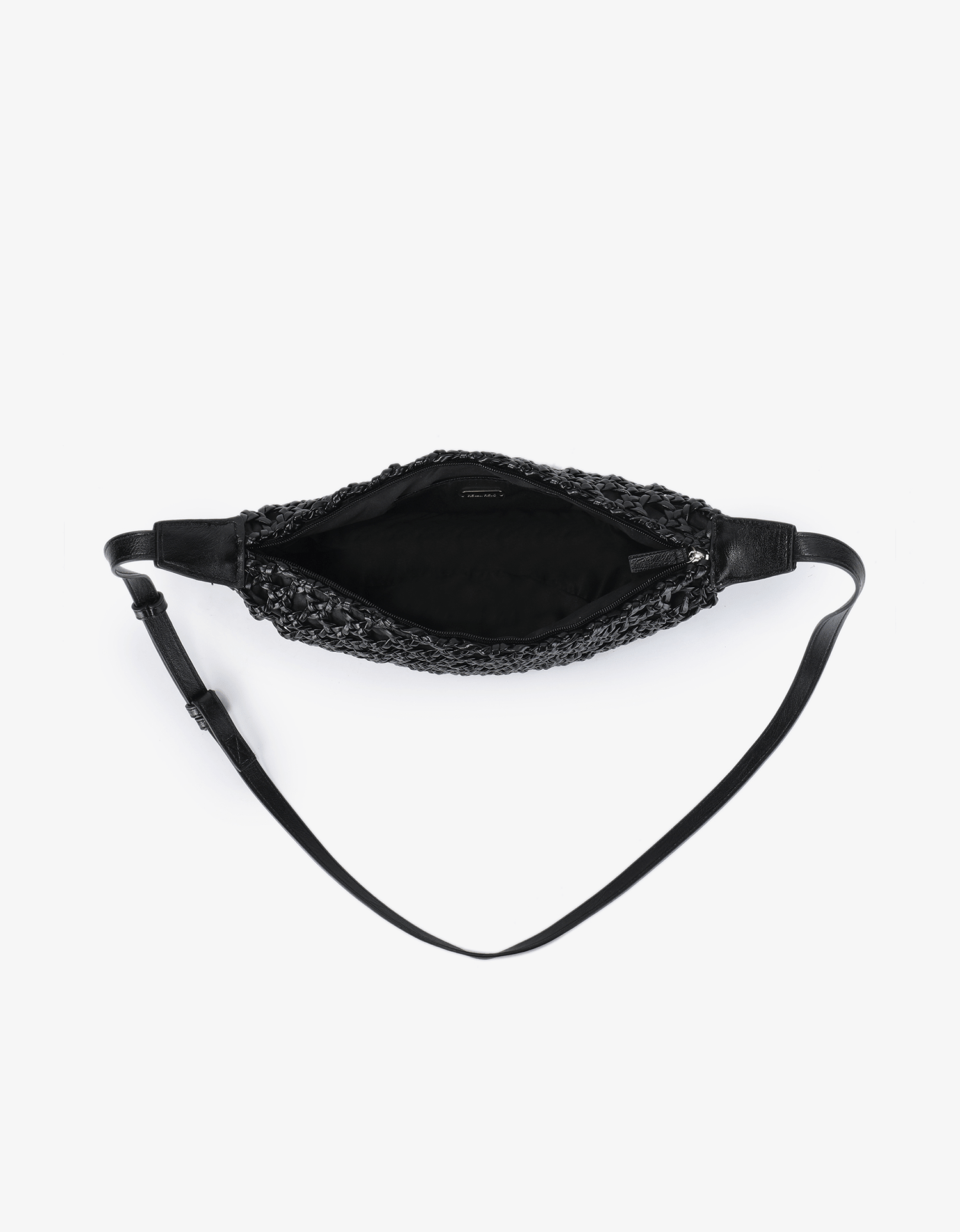 ANAIS WOVEN CROSSBODY LARGE BLACK - REMI/REID