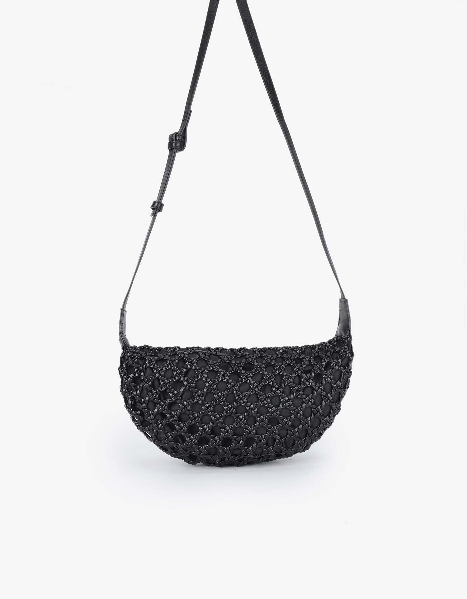 ANAIS WOVEN CROSSBODY LARGE BLACK - REMI/REID