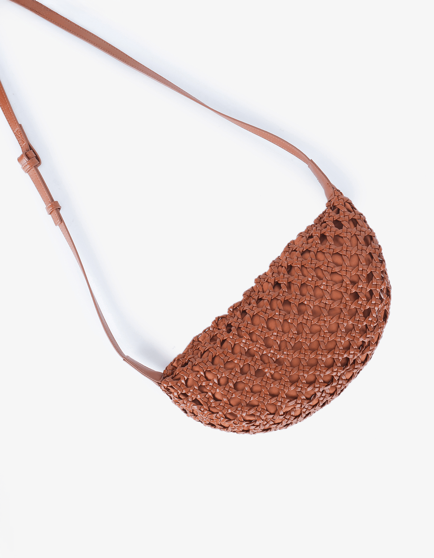 ANAIS WOVEN CROSSBODY LARGE BROWN - REMI/REID