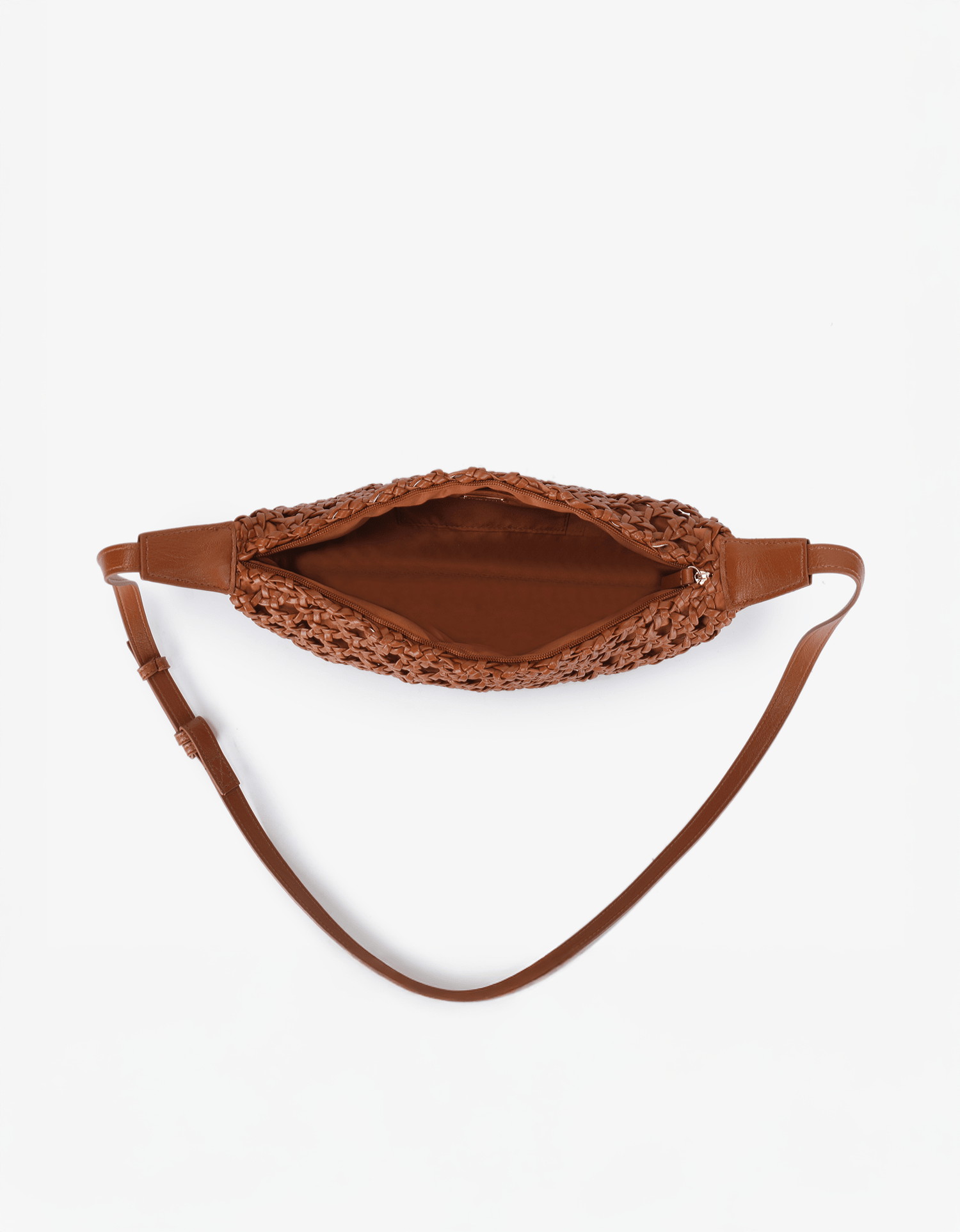 ANAIS WOVEN CROSSBODY LARGE BROWN - REMI/REID