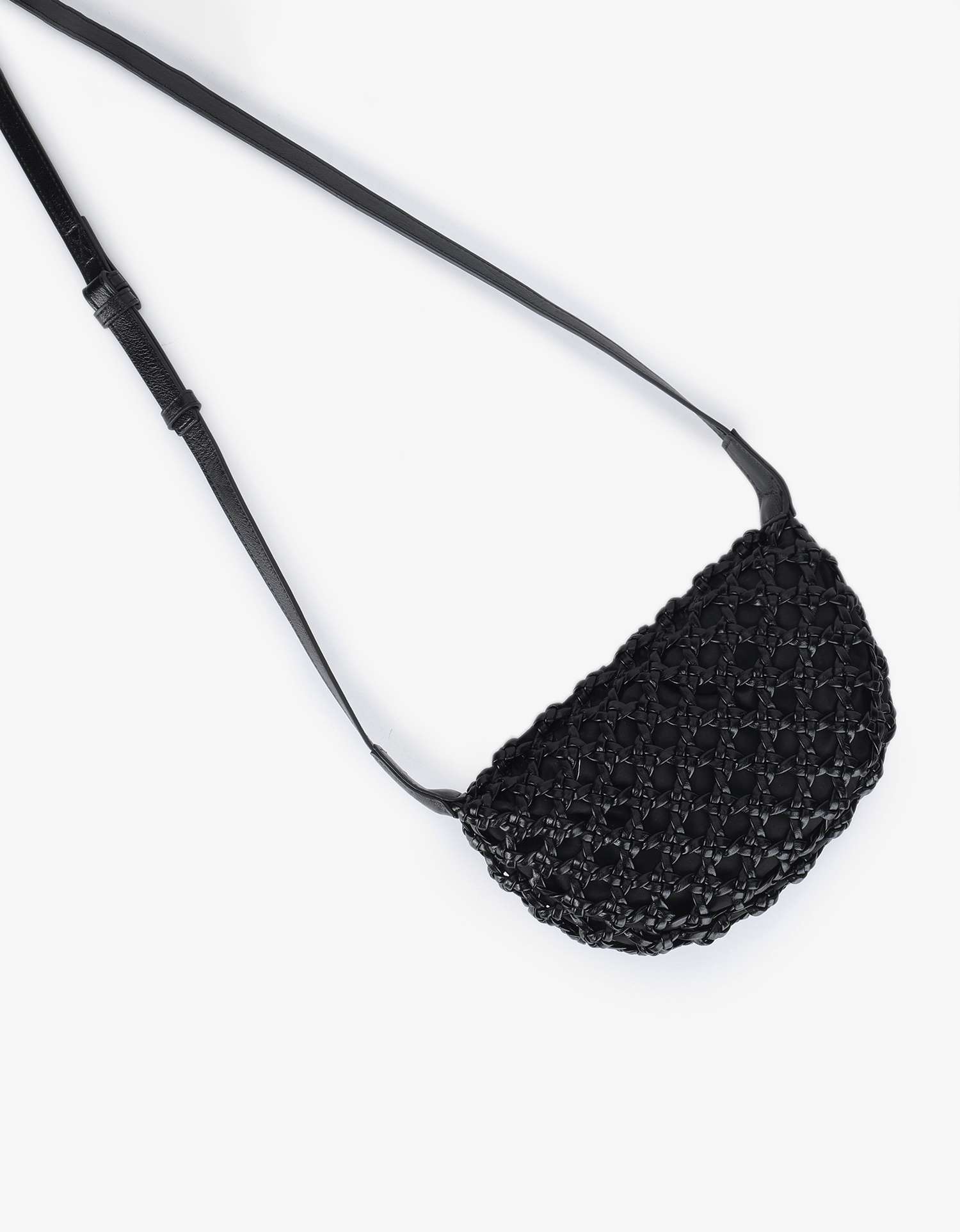 ANAIS WOVEN CROSSBODY SMALL BLACK - REMI/REID